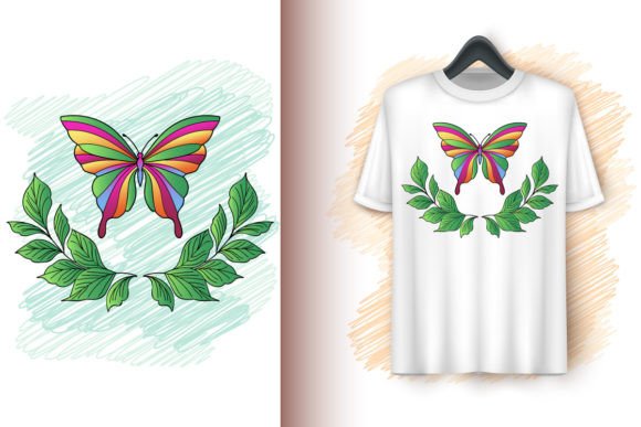 Crescent Moon & Floral Style Decoratio: Graphics & Illustrations