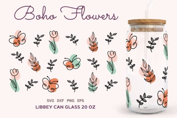 Floral Butterfly SVG Graphics & Illustrations