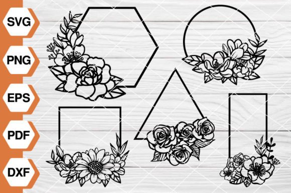 Floral Frame SVG EP-74: Graphics & Illustrations for Real Crafting