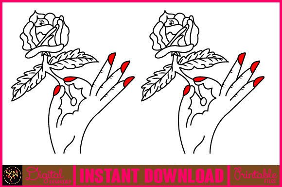 Floral Line Art Flower SVG Elements: Graphics & Illustrations