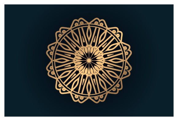 Luxury Circular Golden Floral Mandala Graphics & Illustrations