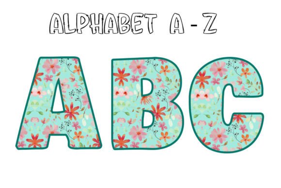 Mother’s Day Alphabet PNG: Floral Graphics & Illustrations