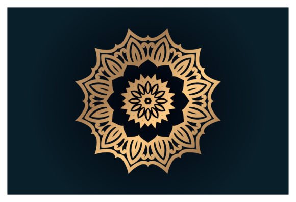 Premiume Gold Floral Mandala Arabesque Graphics & Illustrations