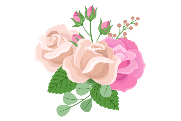 Rose Bouquet Graphics: Floral Illustrations for Branding