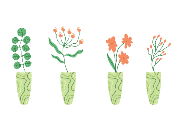 Set Illustration Floral Flower: Freebies Graphics for Local Branding